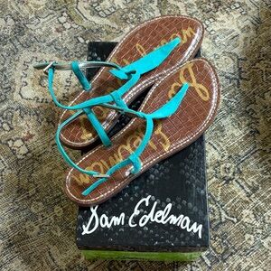 Sam Edelman Brown and Teal Sandals